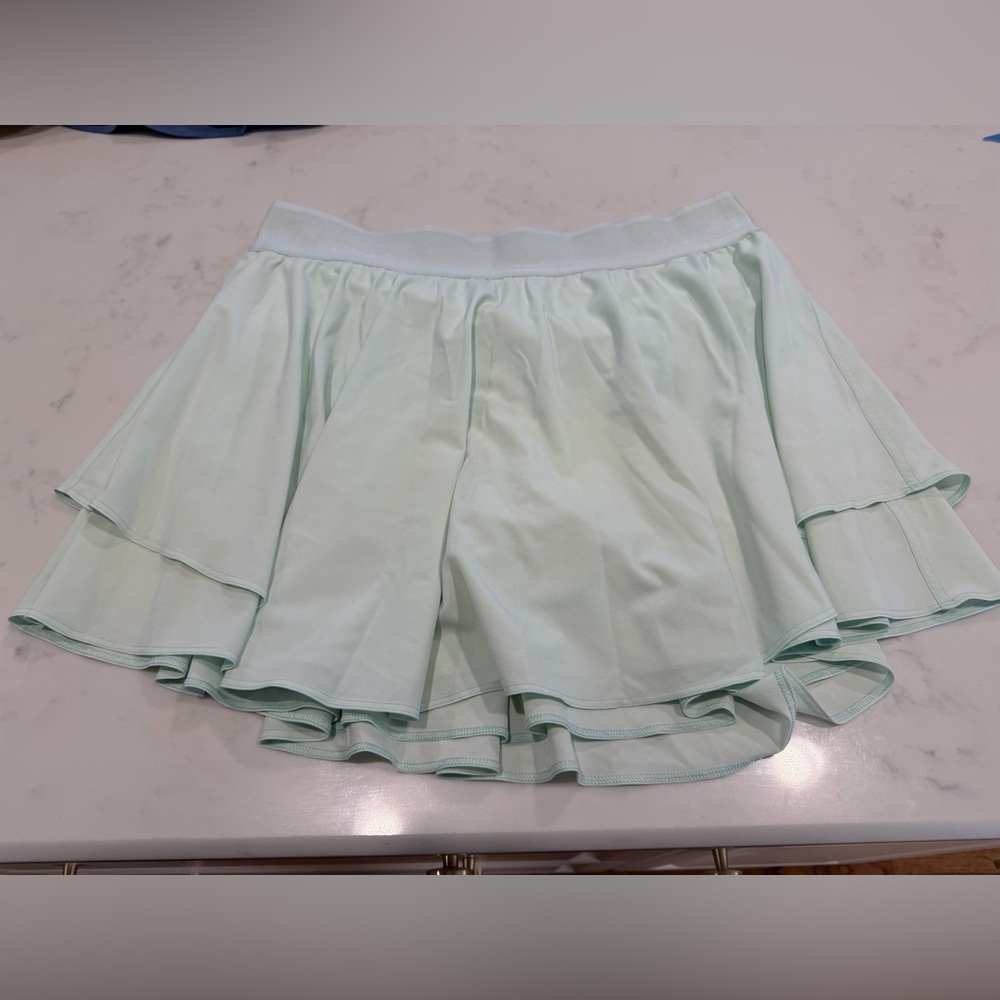 Lululemon Court Rival High Rise Long Skirt, size 12, mint